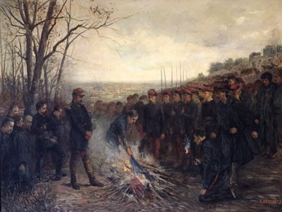 General Lapasset burning his flags, 26th October 1870, 1882 by Etienne Dujardin Beaumetz